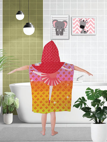 Athom Trendz Dancing Princess Kids Hooded Bath Towel Poncho 60x120 cm
