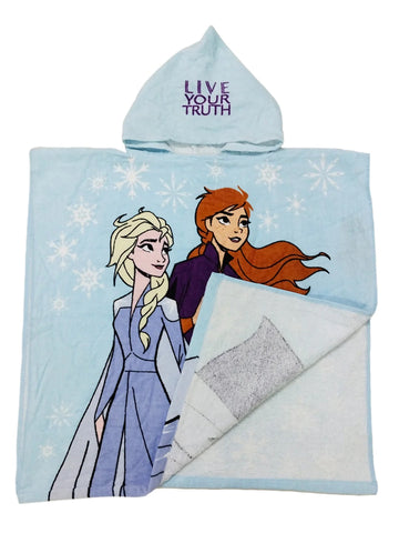 Athom Trendz Disney Frozen Anna & Elsa Kids Hooded Bath Towel Poncho 55x110 cm