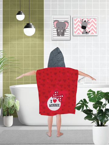 Athom Trendz Minnie in Red Kids Hooded Bath Towel Poncho 55x110 cm