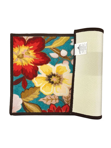 Athom Living Floral Love Premium Anti Slip Printed Door Mat 37x57 cm Pack of 3