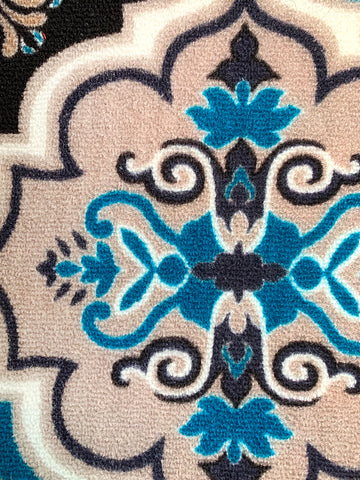 Athom Living Contemporaray Blue Premium Anti Slip Printed Door Mat 37x57 cm Pack of 3
