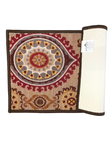 Athom Living Persian Maroon Premium Anti Slip Printed Door Mat 37x57 cm Pack of 2