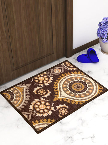 Athom Living Persian Brown Premium Anti Slip Printed Door Mat 37x57 cm Pack of 3