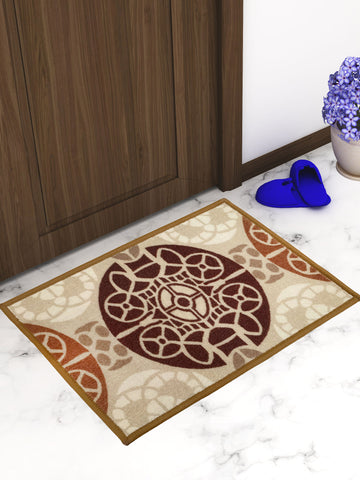 Athom Living English Beige Premium Anti Slip Printed Door Mat 37x57 cm Pack of 3