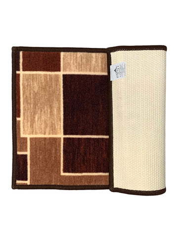 Athom Living Block Printed Premium Anti Slip Printed Door Mat 37x57 cm Pack of 3