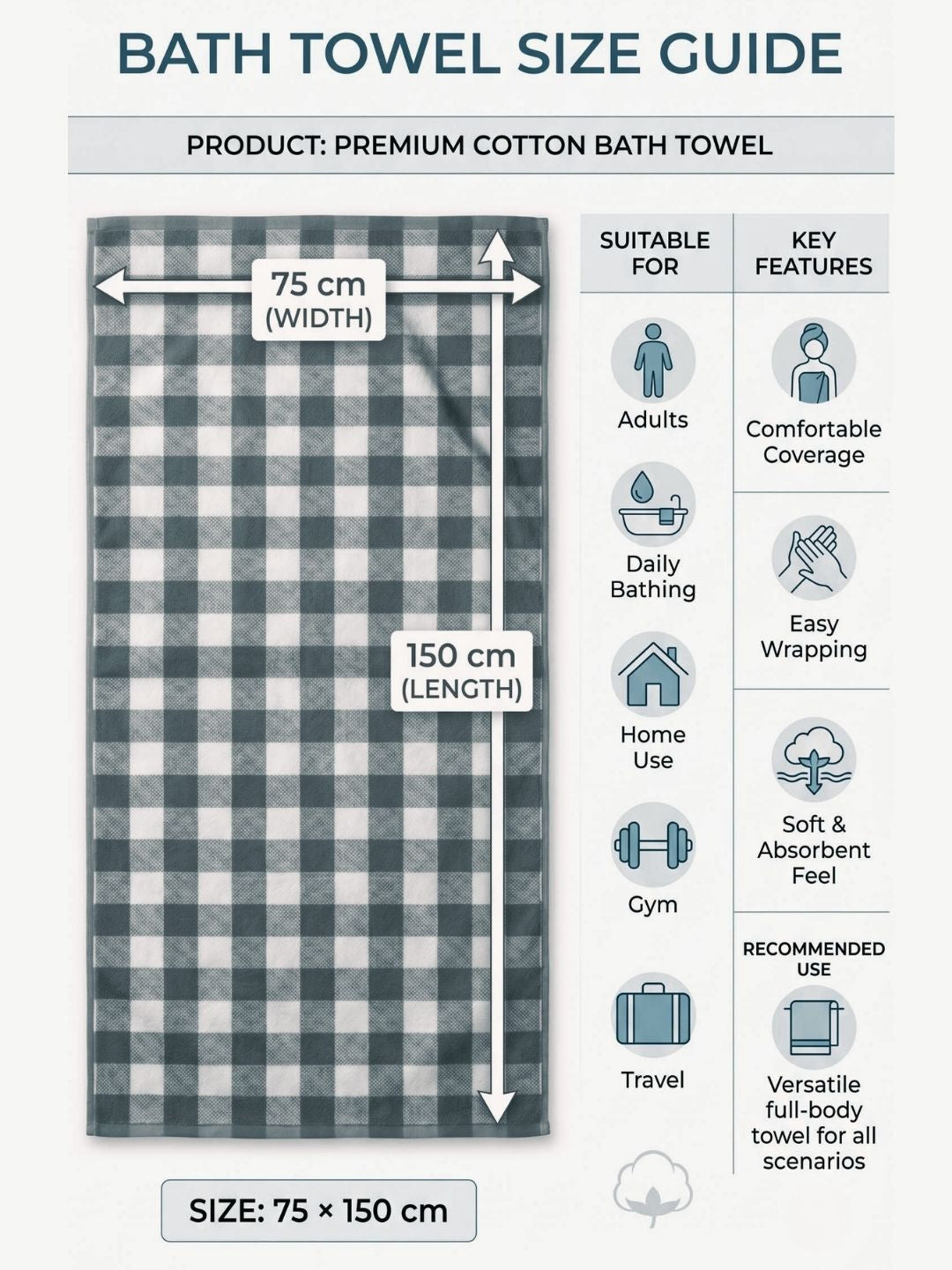 Luxury Cotton Bath Towel