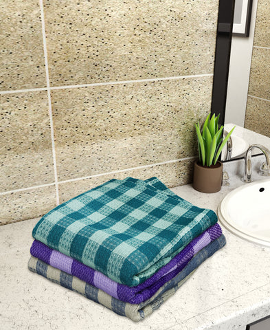 Athom Living Light weight Premium Cotton Bath Towel 75x150 cm Pack of 3