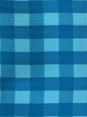 Athom Living Eco Saviour Premium Cotton Bath Towel/Gamcha S Blue Big Checks (Pack of 6)