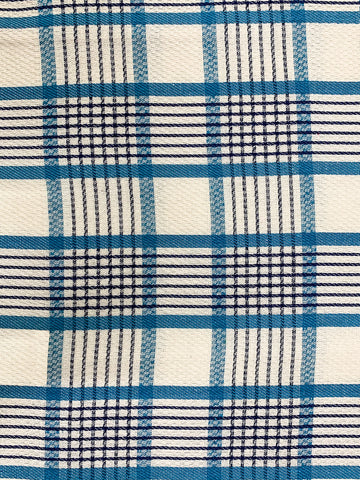 Athom Living Eco Saviour Premium Cotton Bath Towel/Gamcha Grandiose White & Blue (Pack of 6)