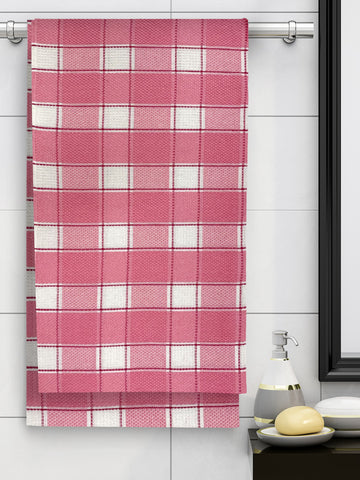 Athom Living Eco Saviour Premium Cotton Bath Towel/Gamcha Majestic Pink (Pack of 6)