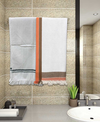 Athom Living Light weight Premium Cotton Bath Towel 75x150 cm Pack of 2