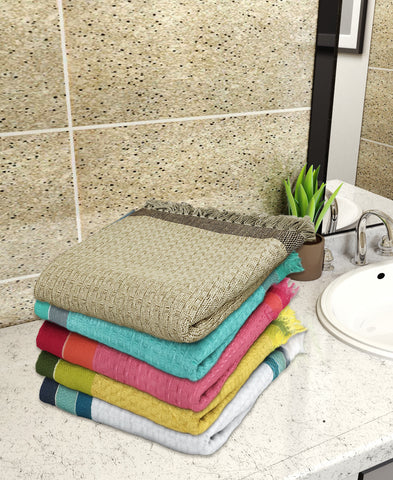 Athom Living Light weight Premium Cotton Bath Towel 75x150 cm Pack of 6