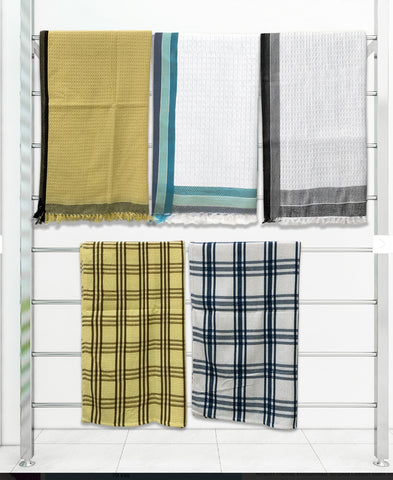 Athom Living Light weight Premium Cotton Bath Towel 75x150 cm Pack of 5
