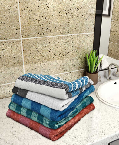 Athom Living Light weight Premium Cotton Bath Towel 75x150 cm Pack of 5