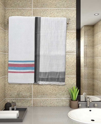 Athom Living Light weight Premium Cotton Bath Towel 75x150 cm Pack of 2