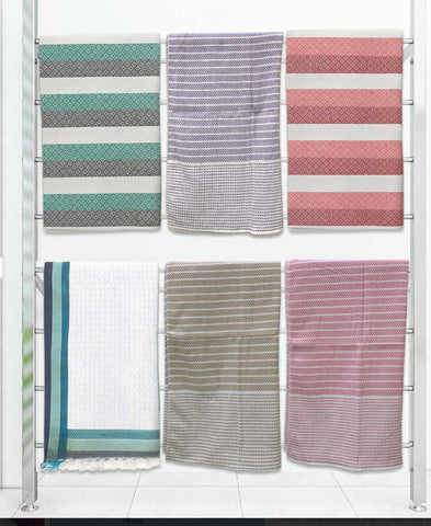 Athom Living Light weight Premium Cotton Bath Towel 75x150 cm Pack of 6