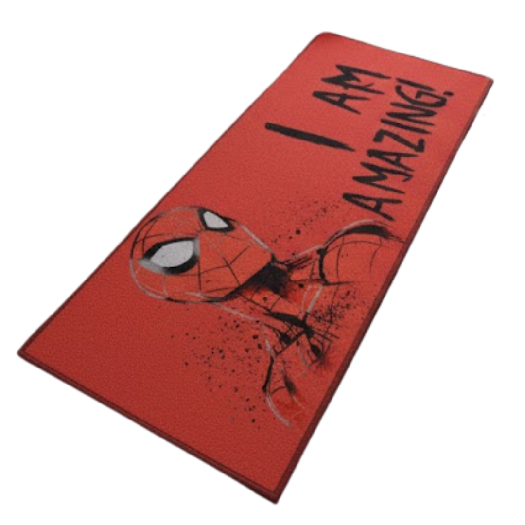Add a fun twist to your home décor with this cool Spiderman (Red) Themed runner carpet by Athom Living. Designed for young fans, this 60x140 cm rug offers durability, comfort, and superhero vibes.