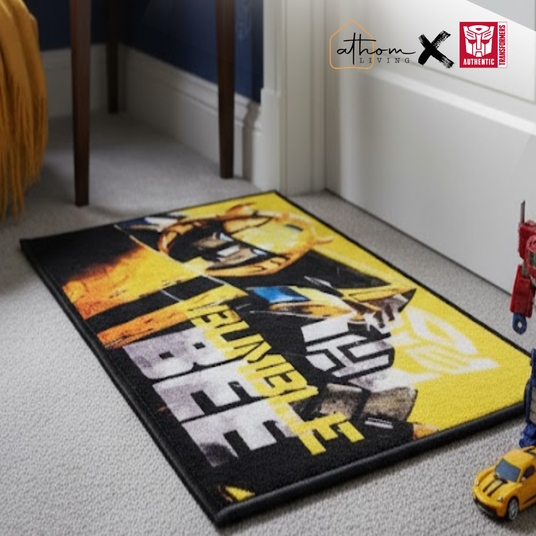Add a heroic touch to your entrance with the Transformer Anti-Skid door mat featuring Bumble Bee by Athom Living. This stylish and durable door mat keeps your floors clean while impressing guests.