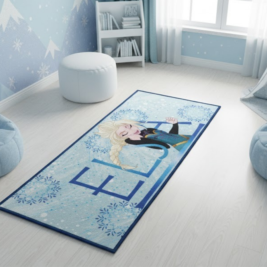 Add a magical touch to your child’s room with this Disney Frozen Elsa Blue runner carpet by Athom Living. Crafted in 60x140 cm size, it brings comfort, style, and Frozen-inspired joy to kids’ spaces.