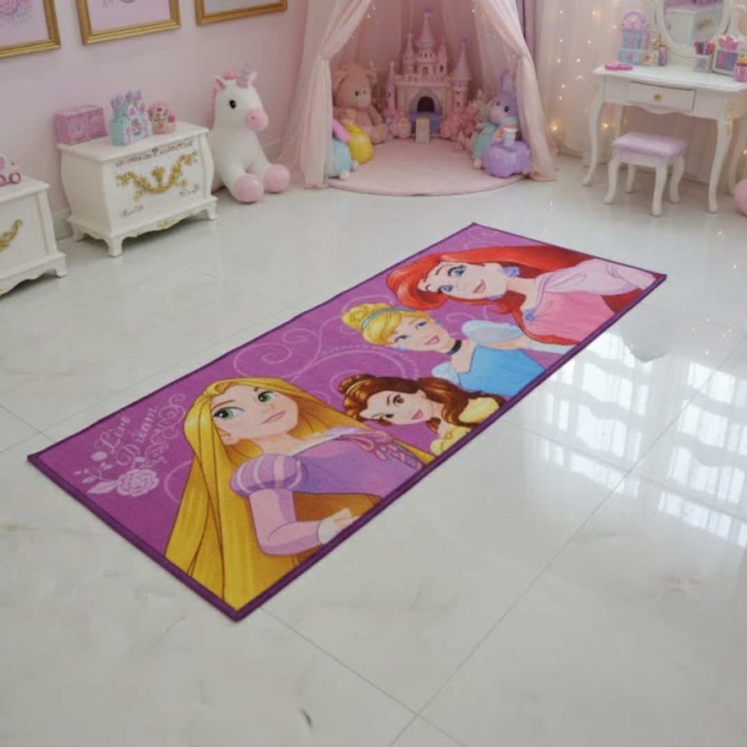 Add a magical touch to your child’s room with this Disney Princess Kids runner carpet by Athom Living. Designed in size 60x140 cm, it offers softness, comfort, and vibrant charm for little princesses.