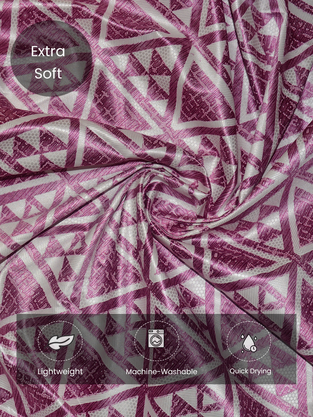 Add charm to your home with Athom Living Dream Collection Pink Triangle Curtains, vibrant design set of 2 panels for stylish window décor and privacy.