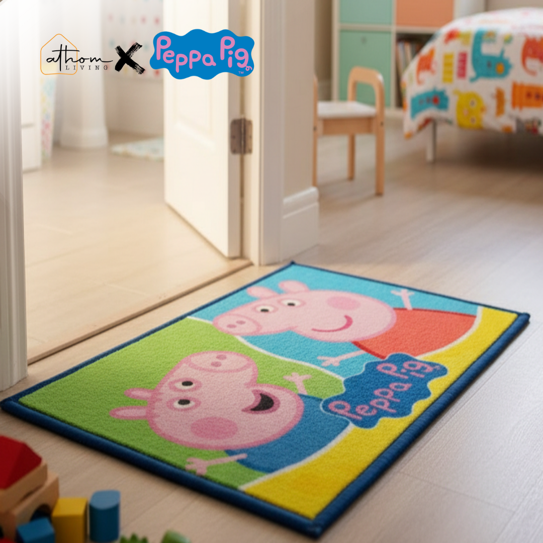 Add joy to your doorstep with the Peppa Pig Anti-Skid door mat by Athom Living. Designed for comfort and style, this durable 37x57 cm mat brings fun and charm to every step you take at home.