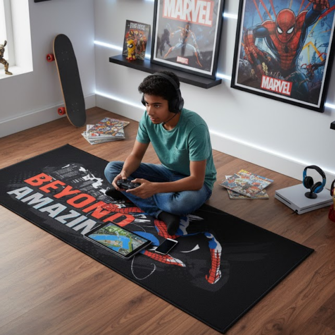 Add superhero charm to your home with this Spiderman themed runner carpet by Athom Living, crafted for kids’ rooms and hallways, delivering both comfort and visual appeal in a premium runner carpet.