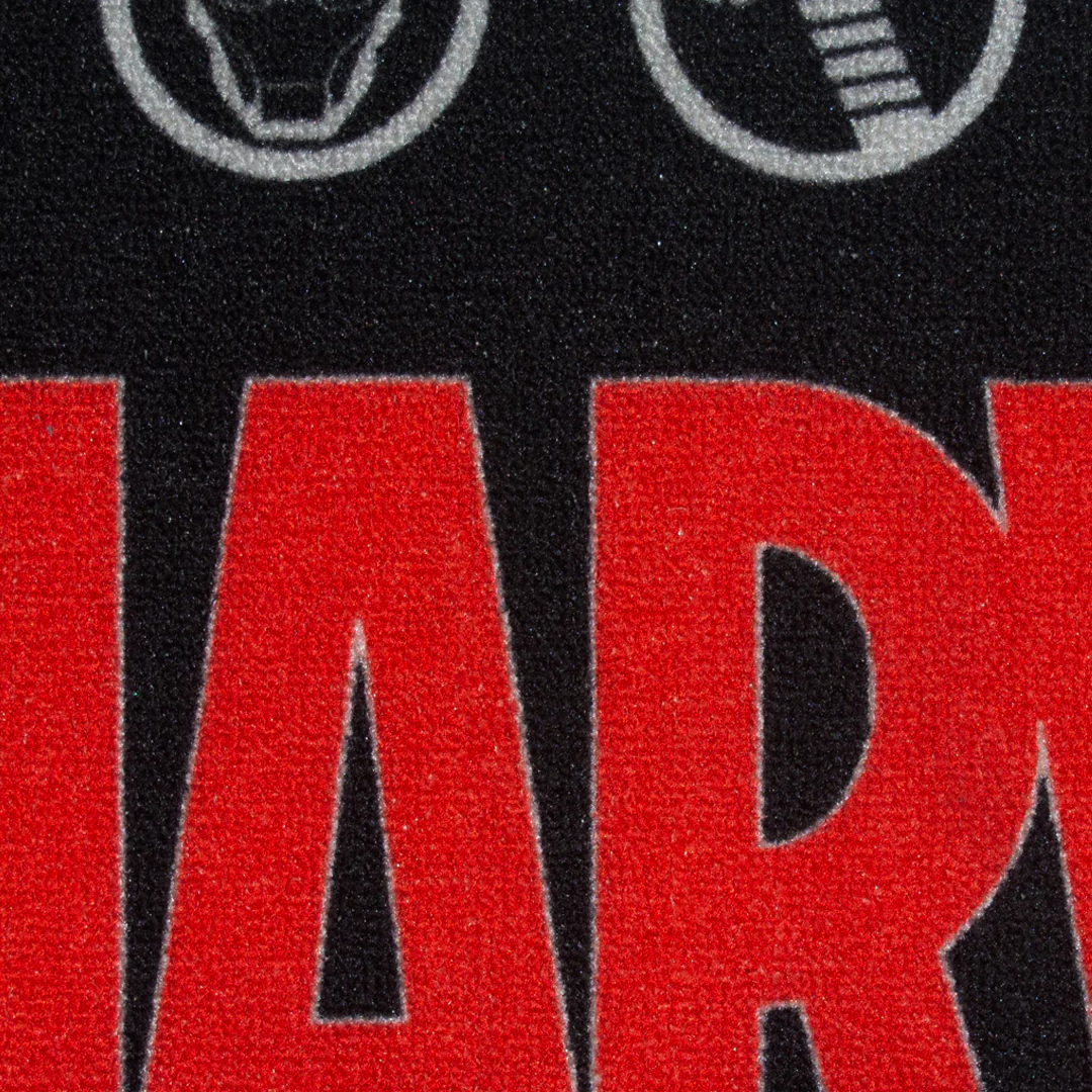 Anti-Skid Kids Doormat from Athom Living with Marvel Red Legendary Weapons design, crafted to add superhero style to kids’ spaces while providing anti-slip safety, durability, and easy floor protection.