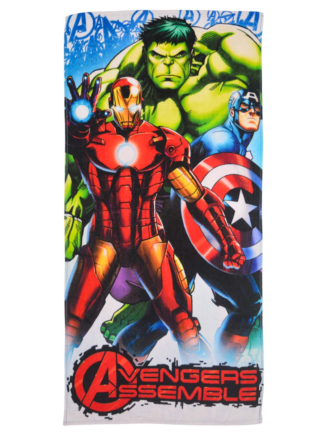 Athom Living Avengers Assembled Kids Cotton Bath Towel with colorful superhero design crafted for softness and quick drying, making this Bath Towel an excellent pick for kids’ bath routines and poolside fun.