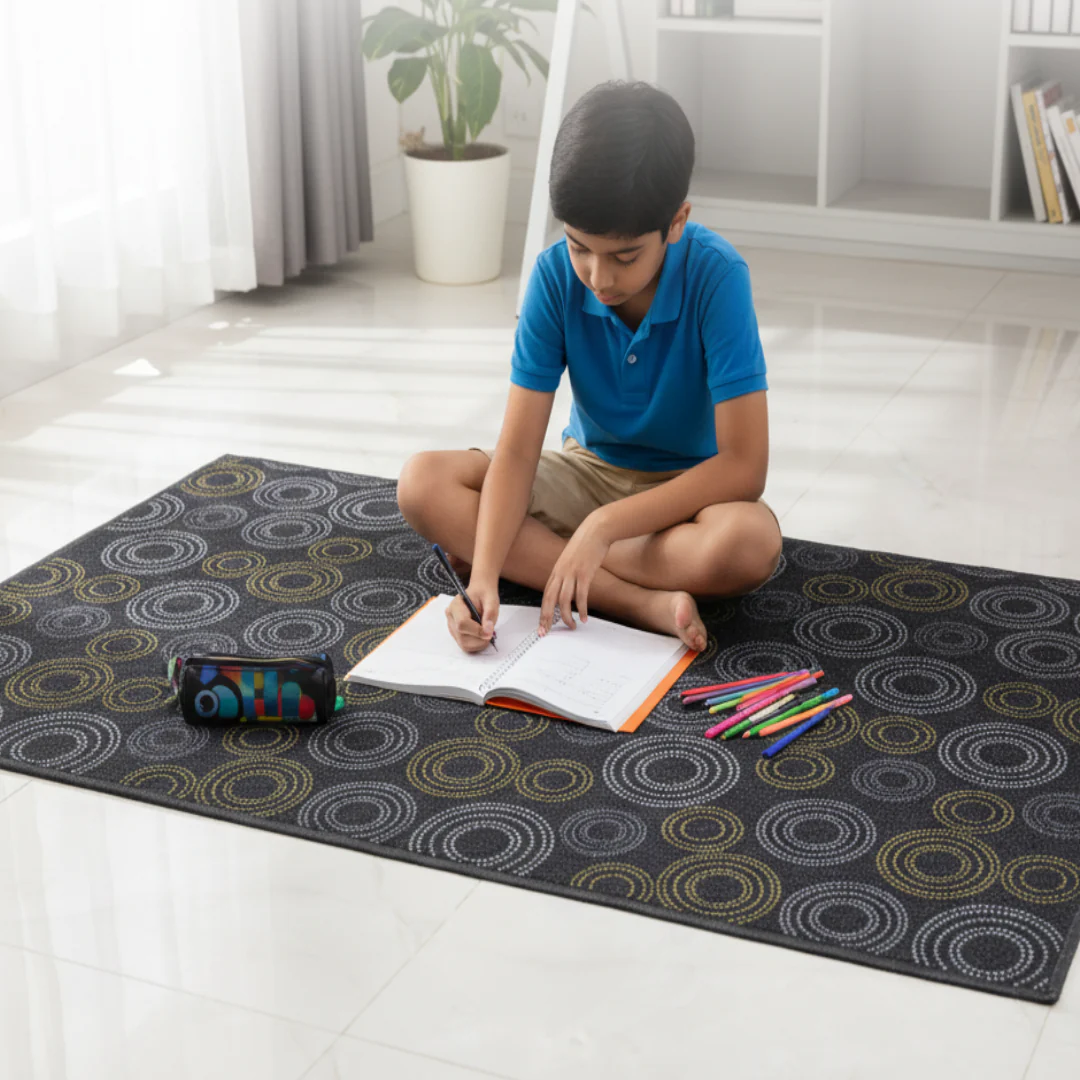 Athom Living Disney anti skid carpet & doormat combo designed for kids safety with strong grip backing, vibrant Disney characters, soft texture underfoot, ideal for preventing slips while adding fun style to home interiors.
