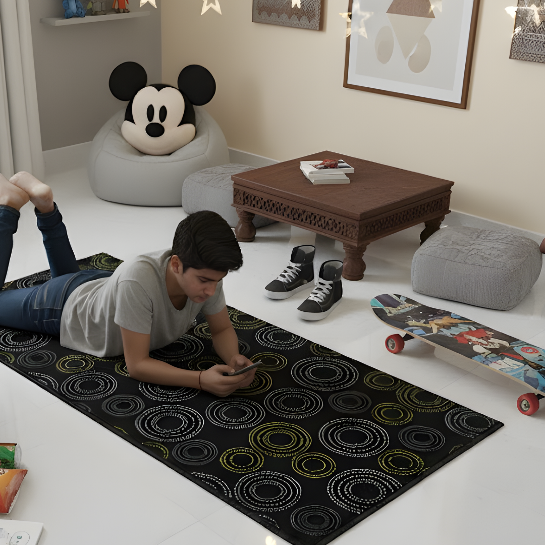Athom Living Disney themed runner carpet brings enchanting character designs, premium comfort, anti-skid support and a perfect 60x140 cm size to elevate your child’s bedroom, playroom or study area with joy.