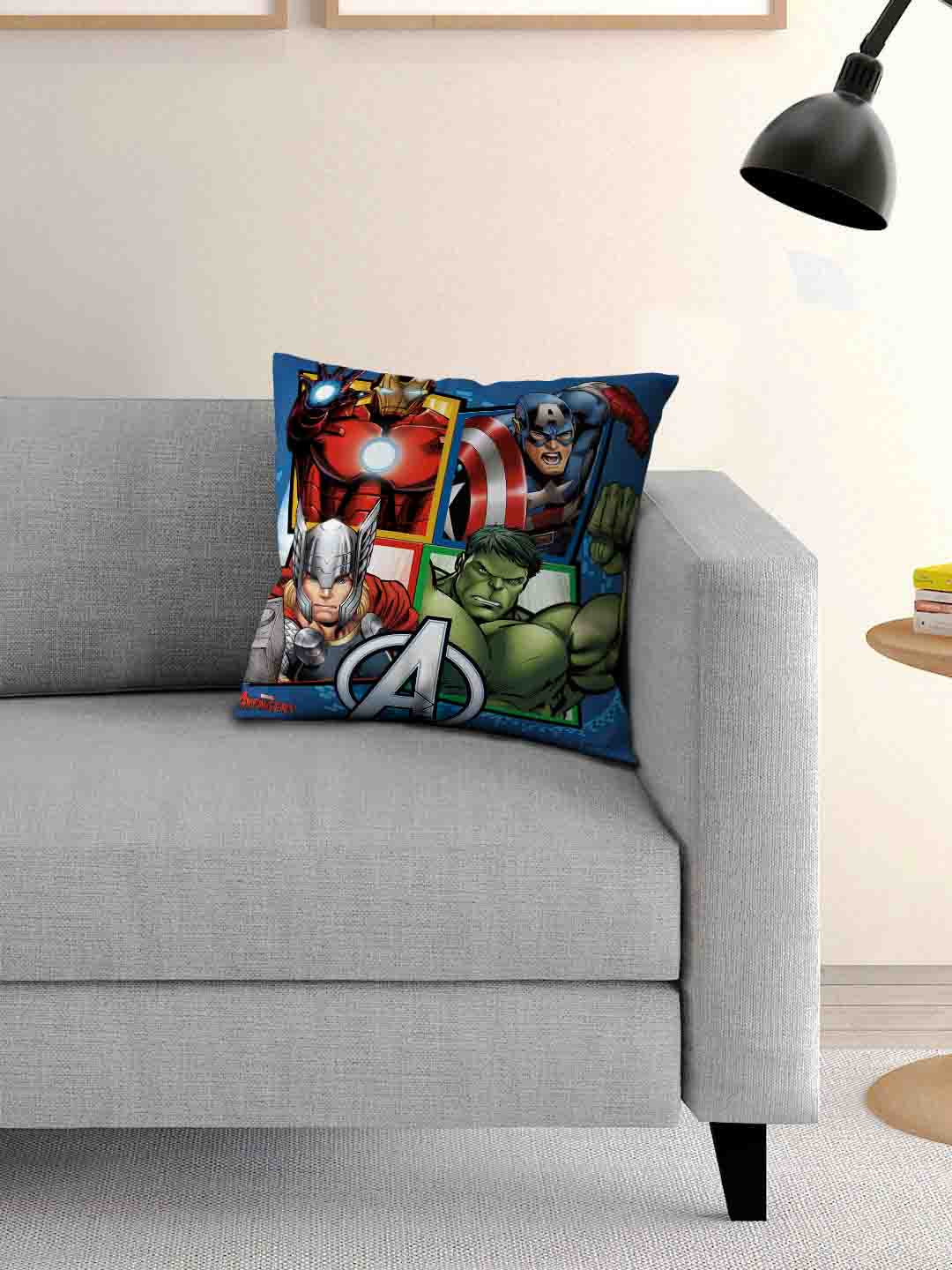 Athom Living Marvel Character Printed Kids Cushions with Cover, soft cotton 40x40 cm design for kids’ room décor, fun, comfortable, and easy to wash.