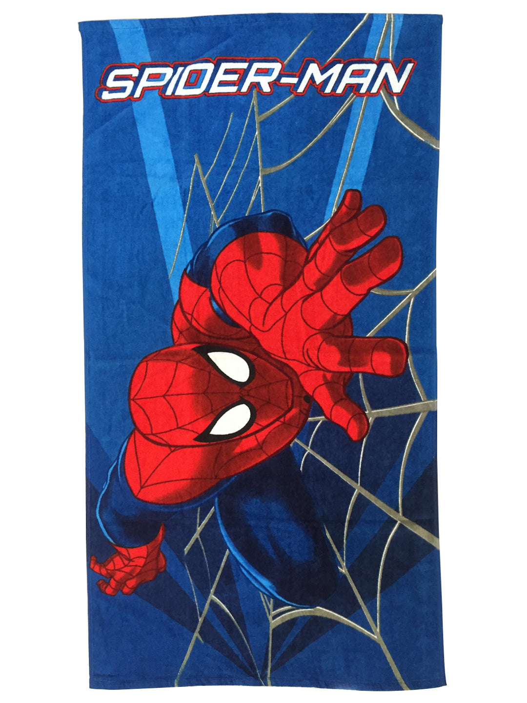 Athom Living Marvel Spider-Man Kids Cotton Bath Towel showcasing bold colors and fun character theme, soft breathable cotton material ensures comfort, durability and a joyful bathing experience for kids