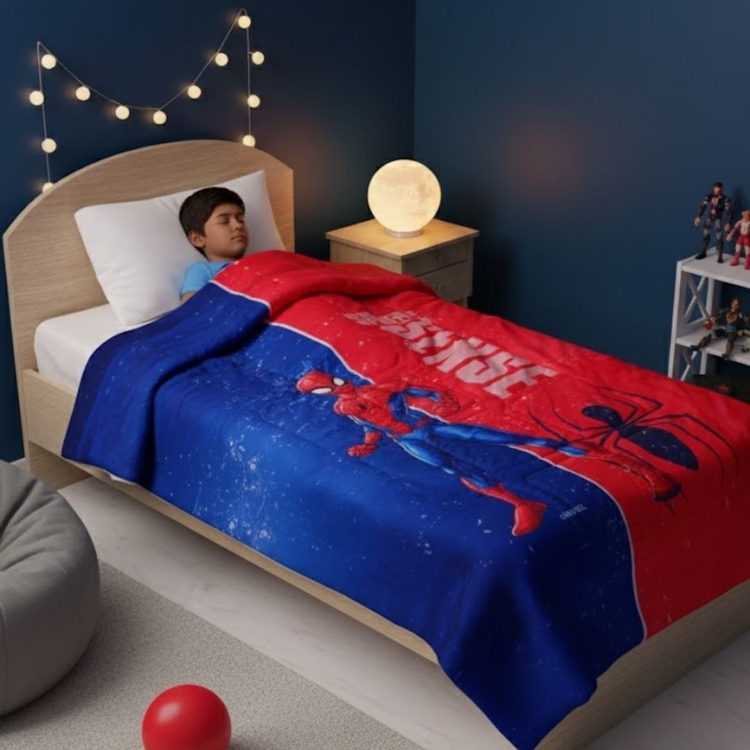 Athom Living Marvel Spiderman Comforter & Kids Bath Towel Combo Set offers cozy warmth and high absorbency for daily use. This premium Comforter & Bath Towel pairing is ideal for young Spiderman fans.