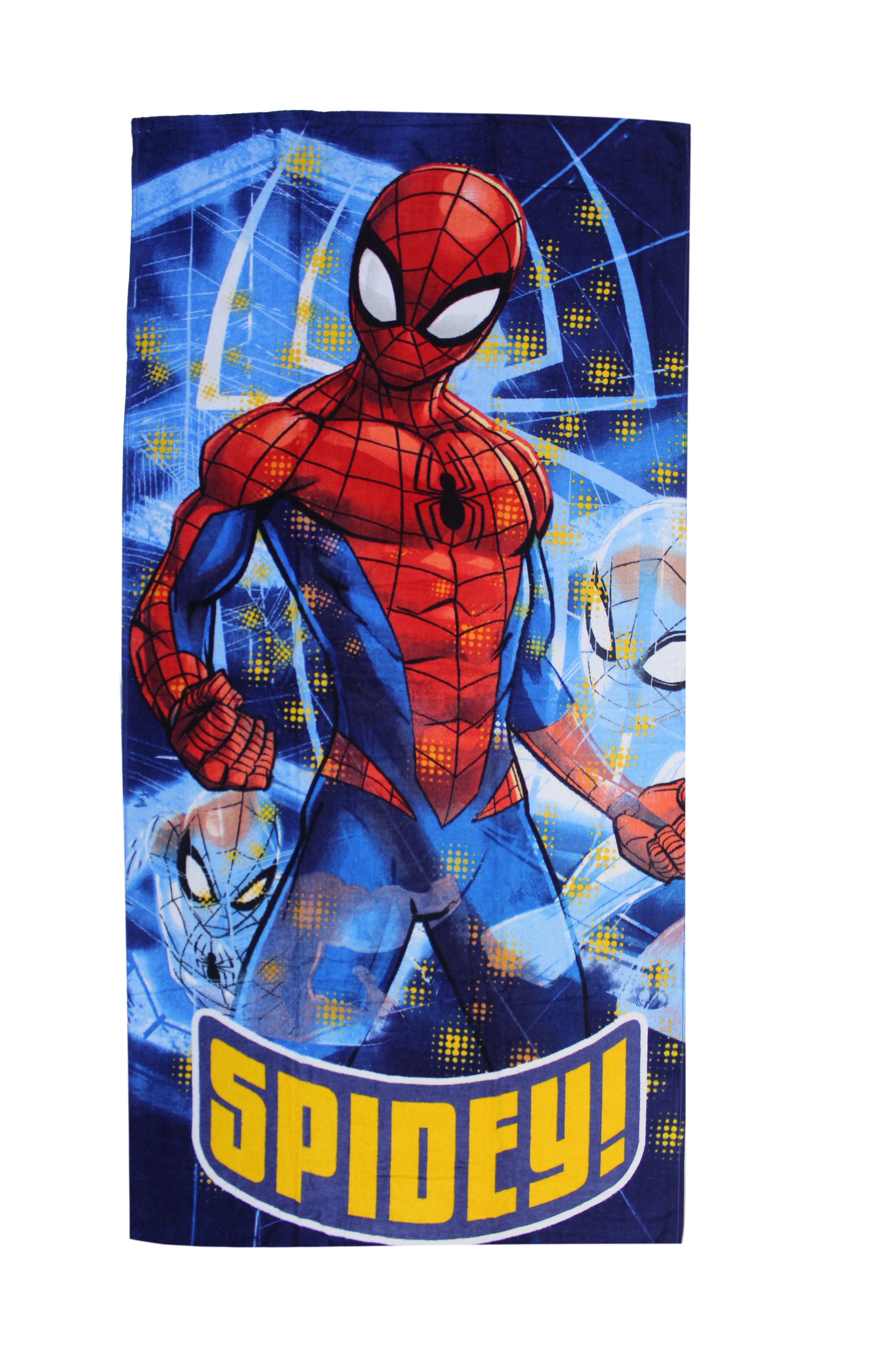 Athom Living Marvel Spiderman Kids Bath Towel 360 GSM 60x120 cm featuring bright colors and premium cotton fabric, ensuring comfort and quick drying, perfect for parents looking for a reliable Bath Towel for kids.