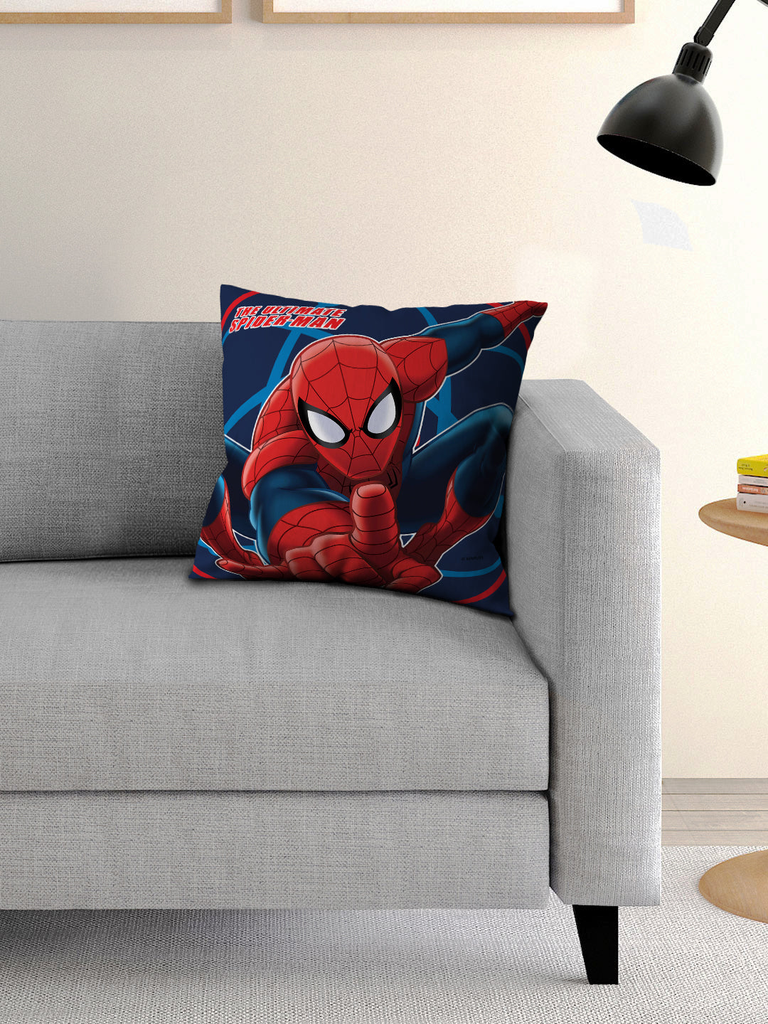Athom Living Marvel printed cushion with soft cover, 40x40 cm, designed for comfort, style, and perfect for kids' bedroom or living room décor.