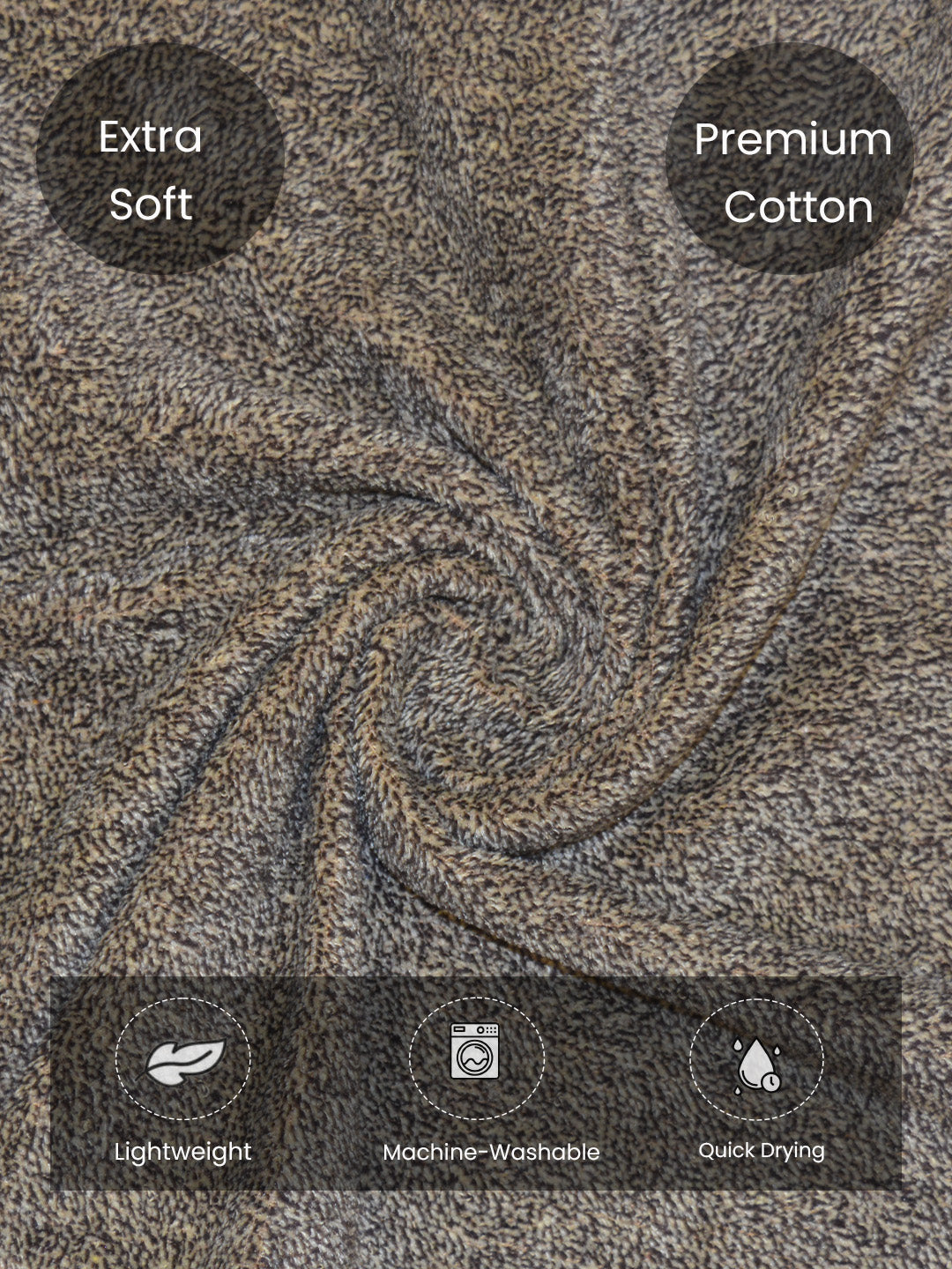 Athom Living Milange Brown Soft Cotton Hand Towels pack of 2, luxuriously soft and durable, designed to enhance your bathroom experience while maintaining superior absorbency.