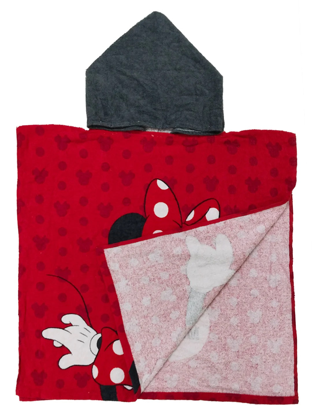 Athom Living Minnie in Red Kids Hooded Bath Towel Poncho 60x120 cm designed for easy wear and quick moisture absorption. Kids Hooded Poncho Towels offering lightweight comfort, perfect for travel, resorts, and daily bathing routines.
