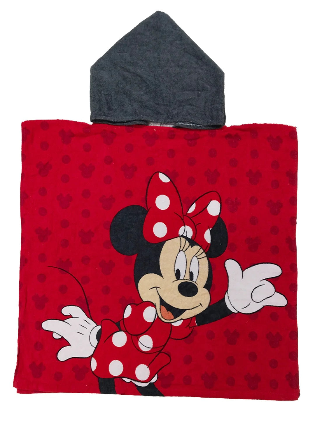 Athom Living Minnie in Red Kids Hooded Bath Towel Poncho 60x120 cmwith bright character print and absorbent cotton fabric. Kids Hooded Poncho Towels ideal for toddlers and young kids to stay warm and dry after bath, swim, or beach play.
