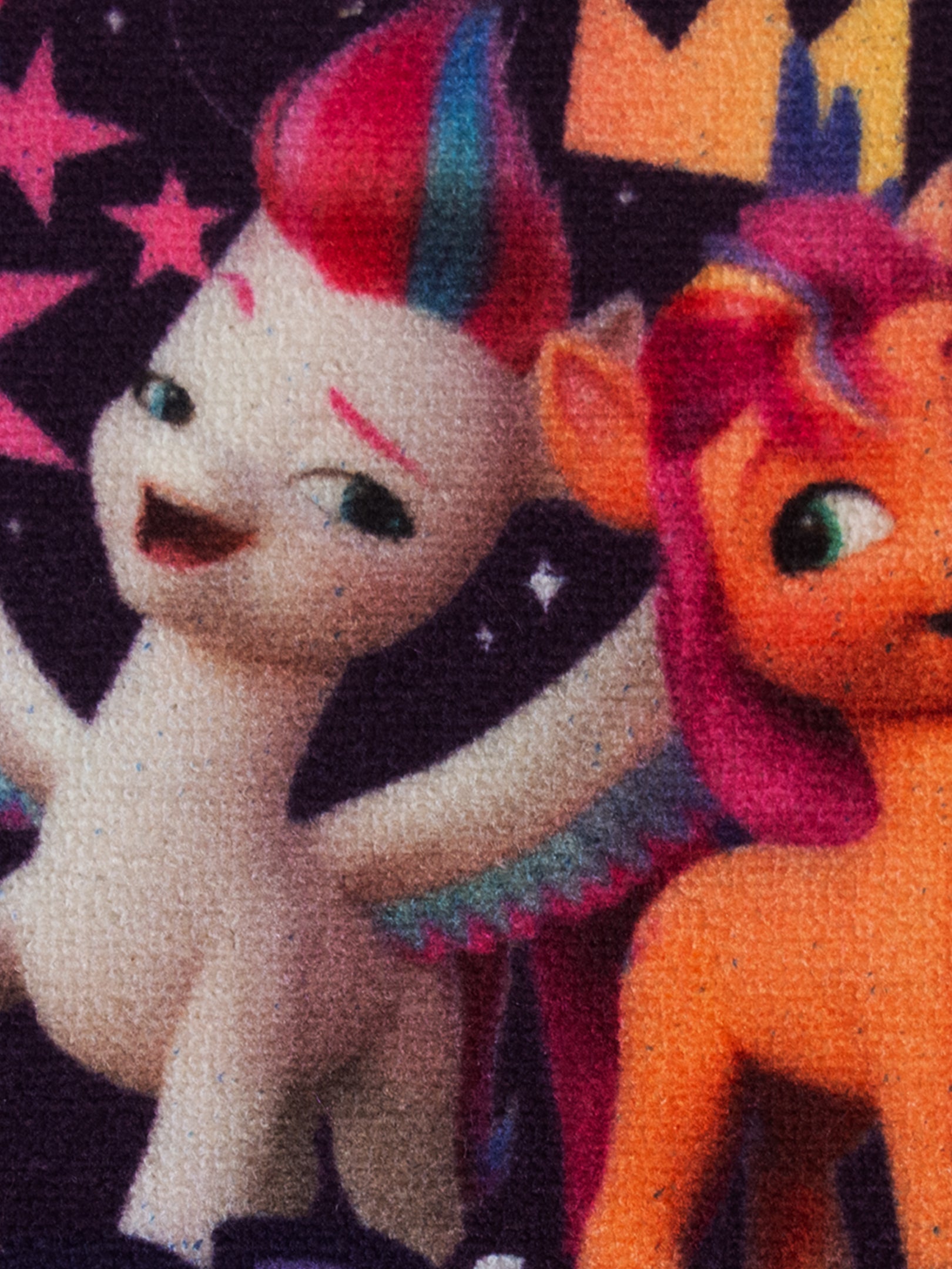 Athom Living My Little Pony printed nylon doormats, multicolour, pack of 2, anti-slip latex backing, premium kids floor mats.
