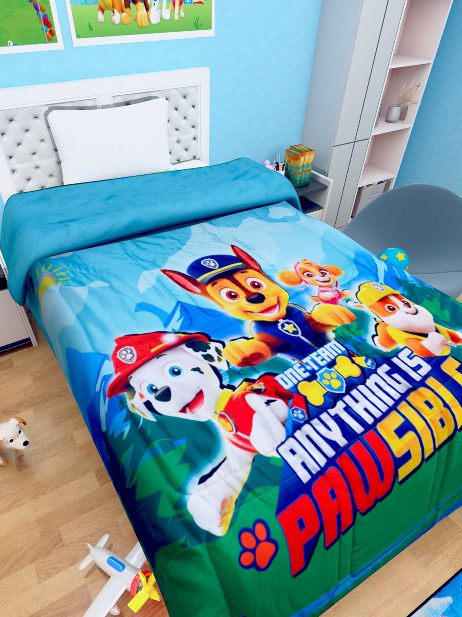 Athom Living Paw Patrol kids comforter – perfect single bed comforter with adorable pups print for kids’ bedroom, stylish, warm, and easy to maintain.