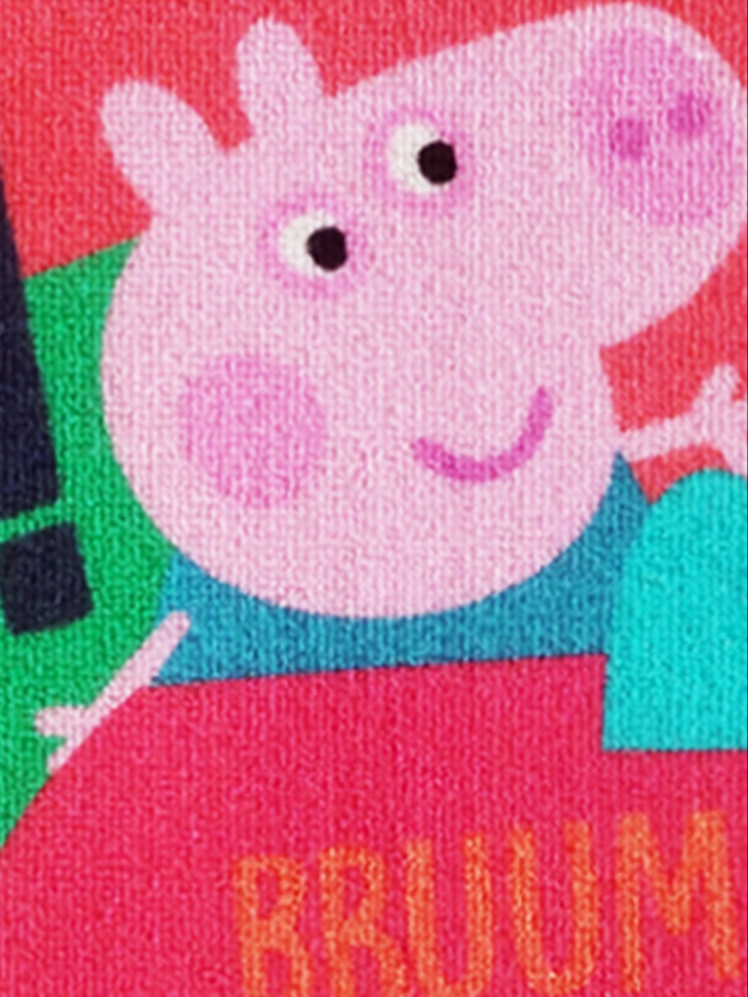 Athom Living Peppa Pig Kids Door Mat – medium 37x57 cm bath mat made from soft, premium nylon with anti-skid latex base. Adorable “Go Bruumm” print adds joy to every step.
