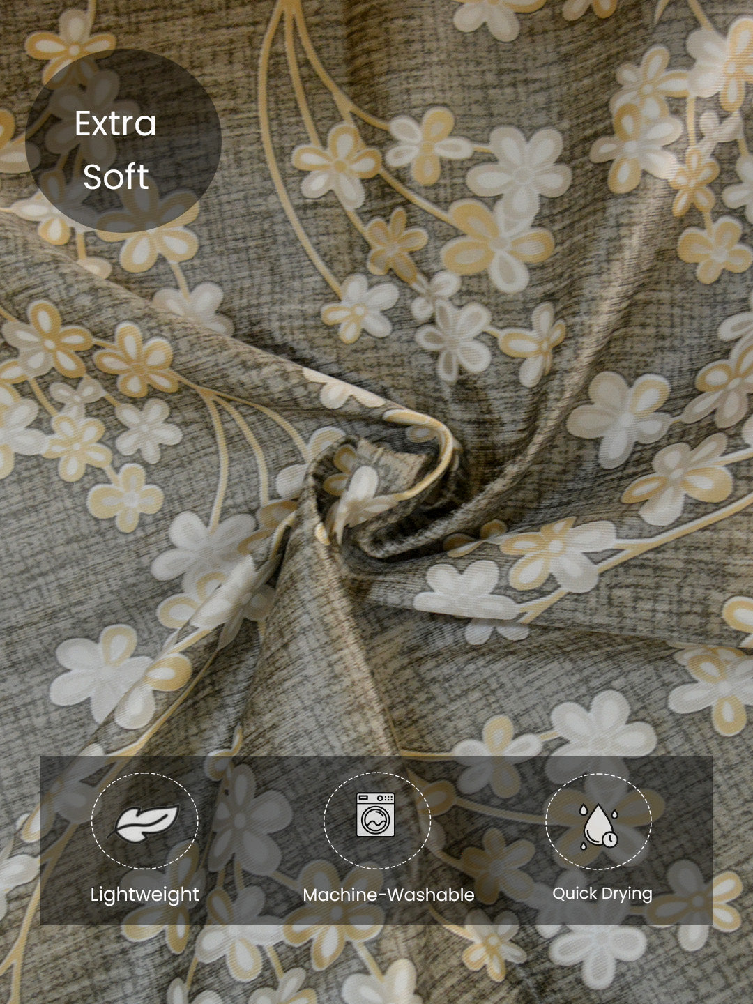 Athom Living Vogue Warm Grey solid door drapes set of 2, ideal for stylish homes. Solid Window Elegant Drapes Curtain offers durability, smooth texture, and a calming neutral tone for décor.