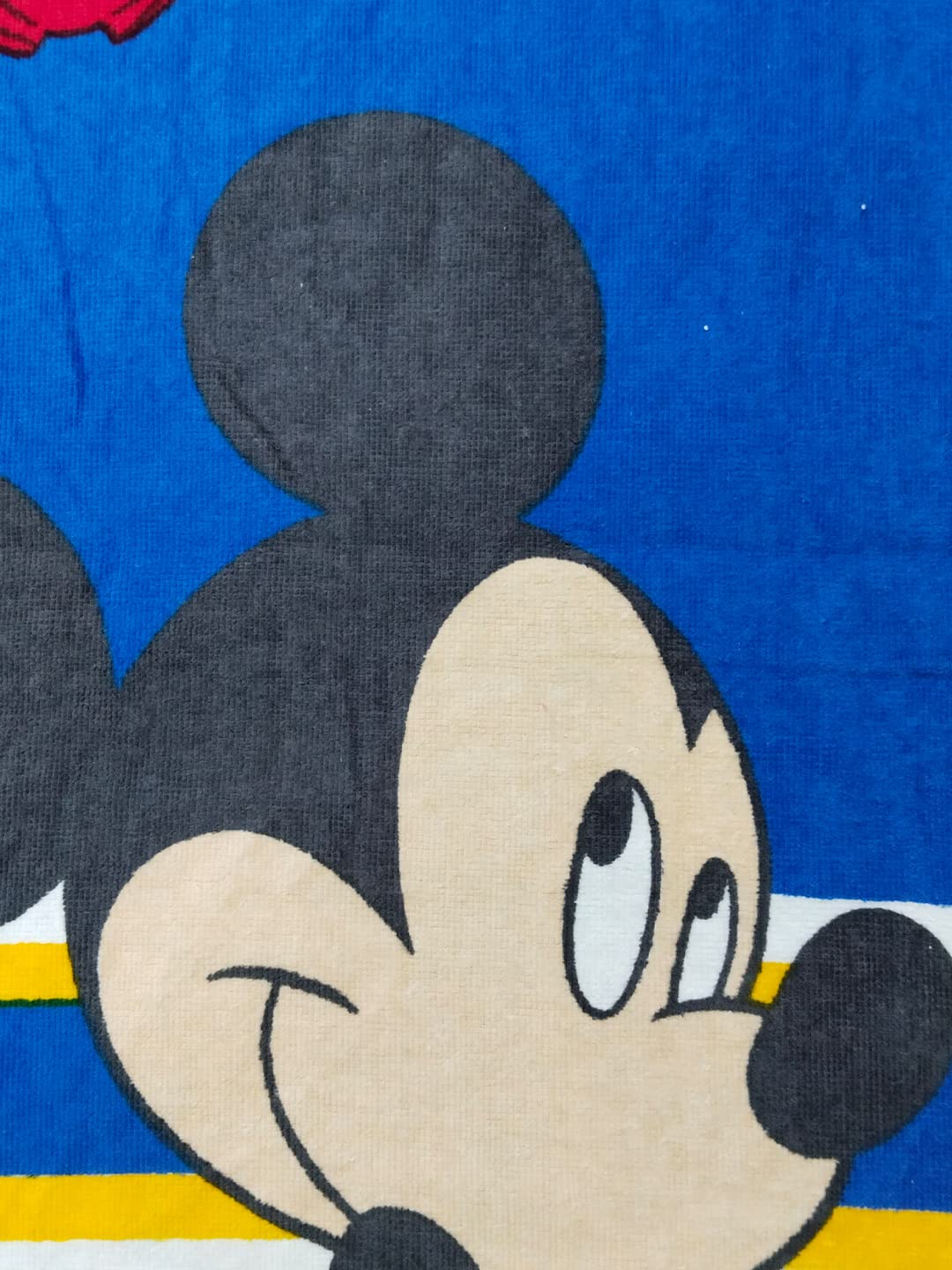 Athom Living hooded Mickey Mouse kids bath towel poncho, 100% cotton, gentle on delicate skin, ideal for quick drying after swimming or bathing.