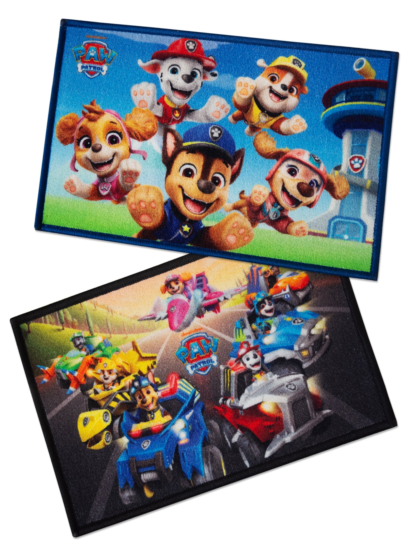 Athom Living multicolor Paw Patrol doormat for kids, pack of 2, made with durable premium nylon, anti-skid latex backing, washable, 37x57 cm.