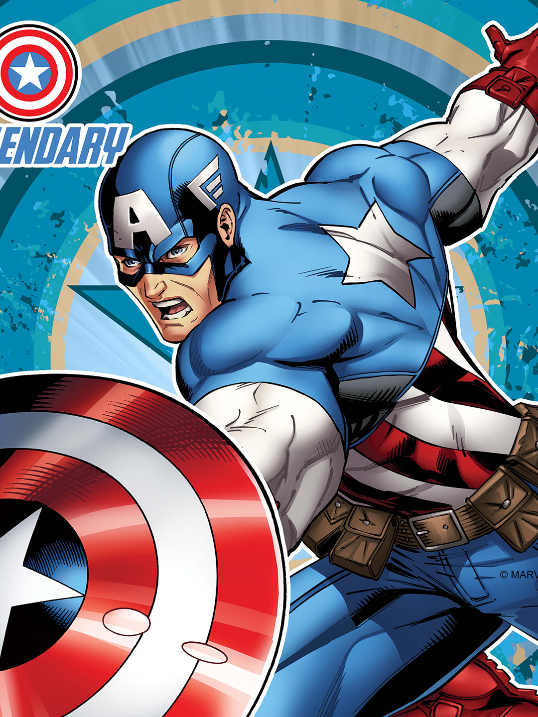 Athom Living presents Marvel Captain America Legendary Kids Filled Cushion with Cover, vibrant, durable, and perfect for adding comfort and superhero style to any child’s bedroom or play area.