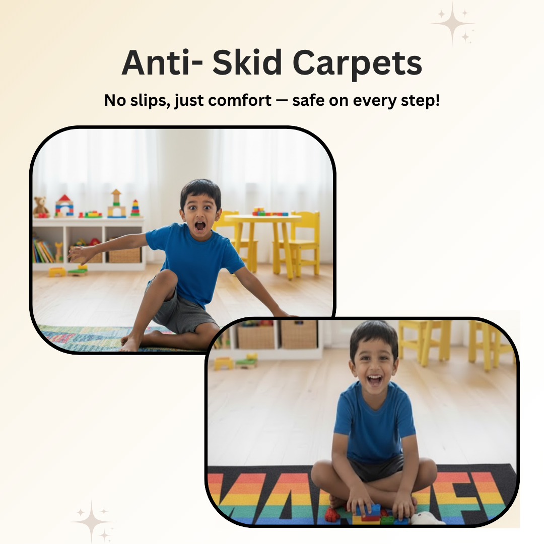 Athom Living presents a Marvel themed runner carpet, 60x140 cm, with high-quality material, vibrant graphics, and a cozy, soft feel, perfect for kids who love superheroes.