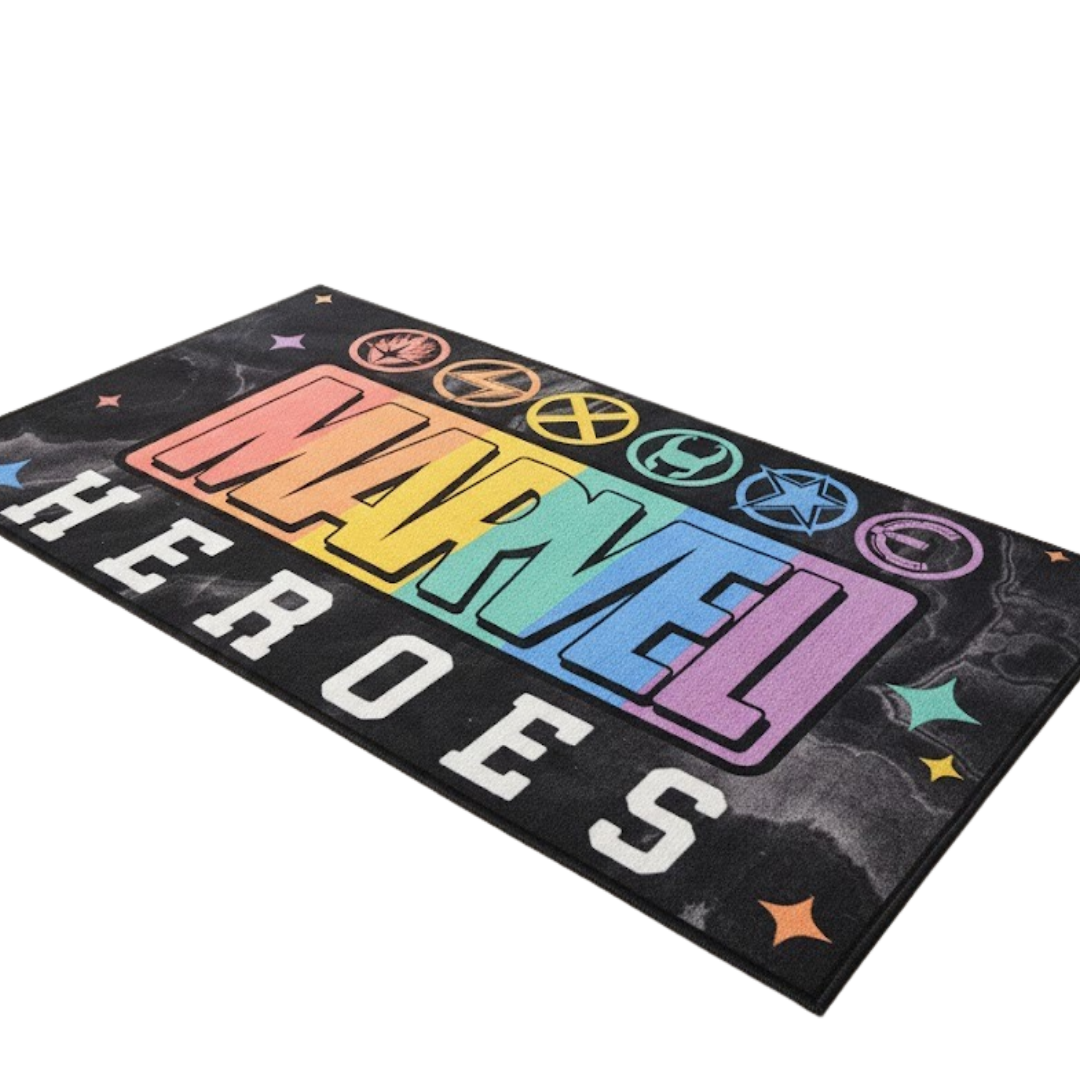 Athom Living’s Marvel Heroes carpet brings excitement to any kid’s room with bold superhero prints, soft texture, and easy-to-clean material, measuring 90x150cm.