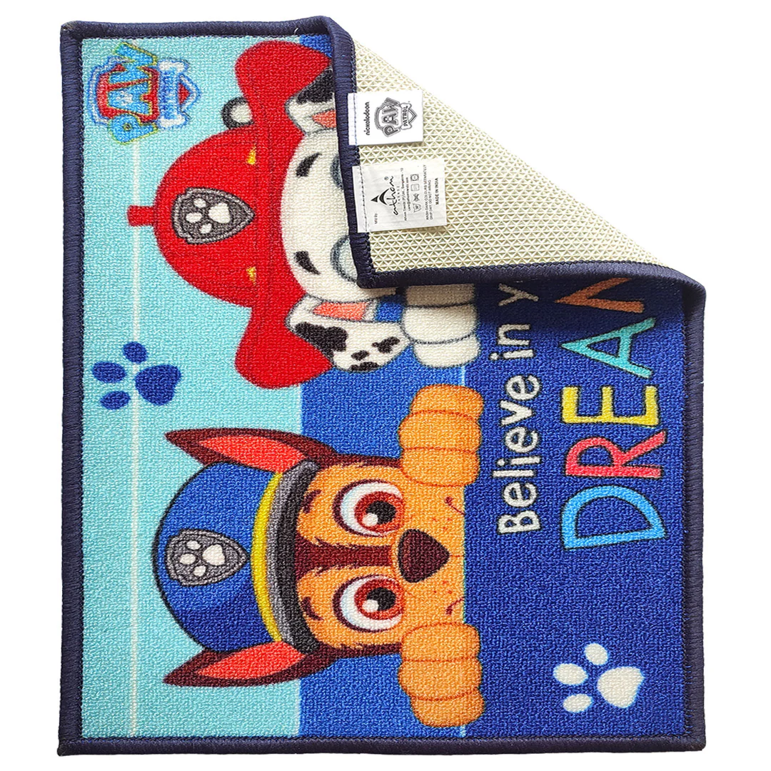 “Believe In Your Dreams” Paw Patrol Anti Skid kids Doormat crafted by Athom Living with durable fabric, anti-slip backing, and an adorable design that adds fun and safety to any child’s bedroom or play area.