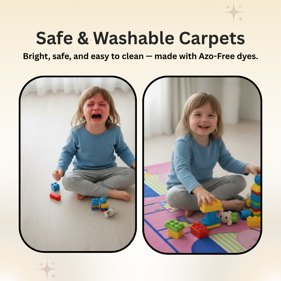 Brighten your child’s room with Peppa Pig Friday Funday Pink Printed Runner Carpet by Athom Living. Soft, colorful, and anti-skid, this runner carpet makes every step playful and safe for kids.